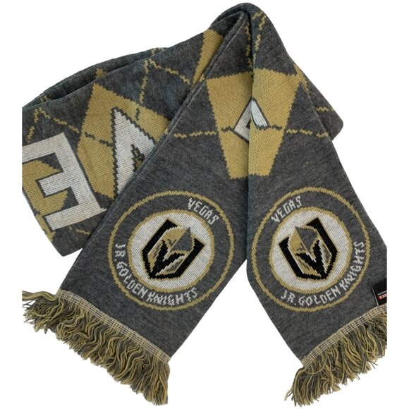Vegas Jr Golden Knights Ruffneck Knitted Scarf 65" x 7"  7553 Youth Hockey GUC - Picture 1 of 6